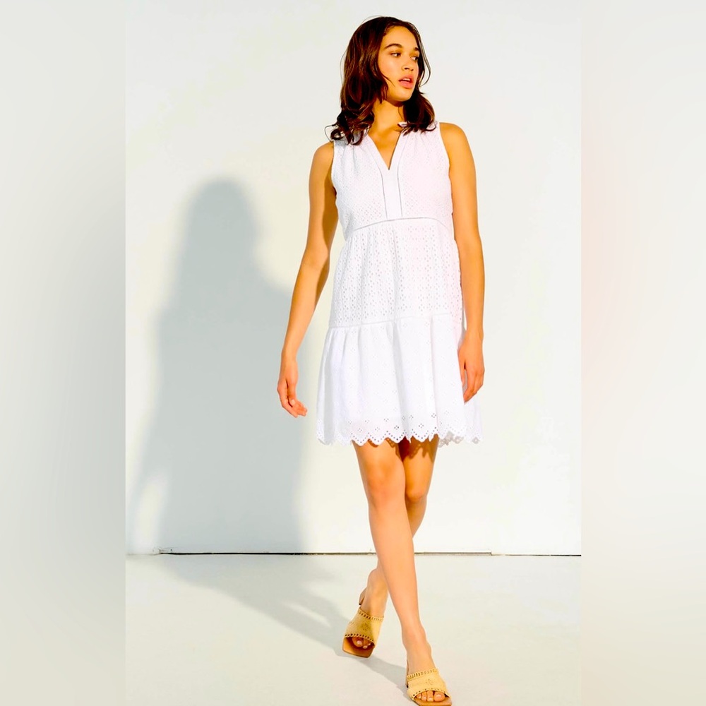 Hatley Lauren Eyelet White Dress